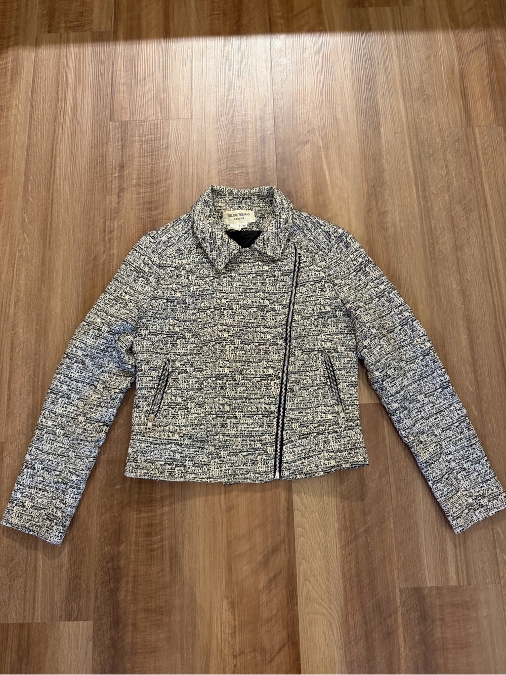 Helene Berman London Woman’s Coat M Black And White Short Coat